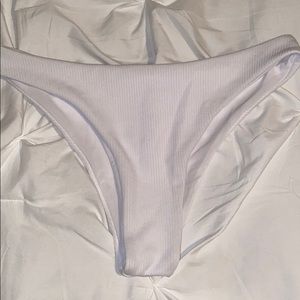 White ribbed bikini bottom